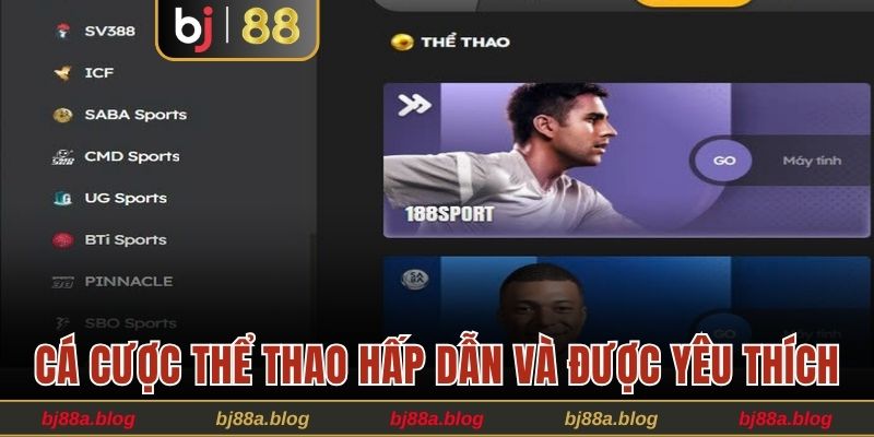 Cá cược Thể thao Bj88 được yêu thích