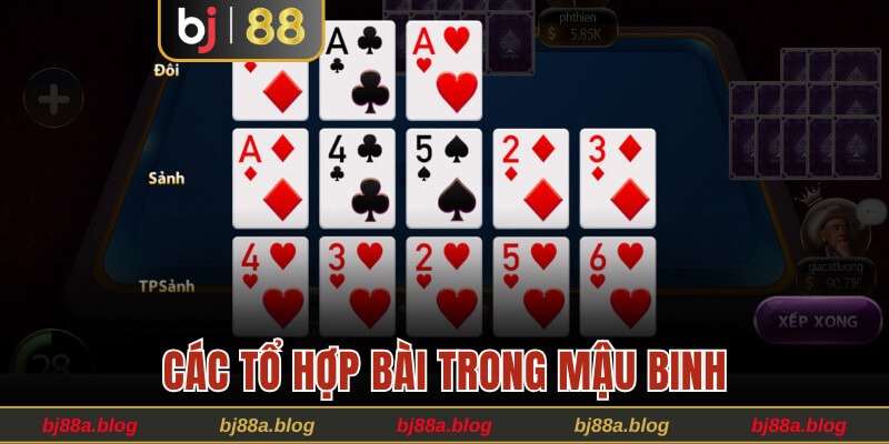 Các tổ hợp bài từ thấp đến cao trong Mậu Binh