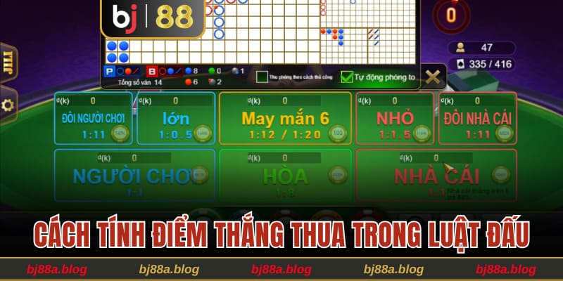 Cách tính điểm thắng thua trong luật đấu