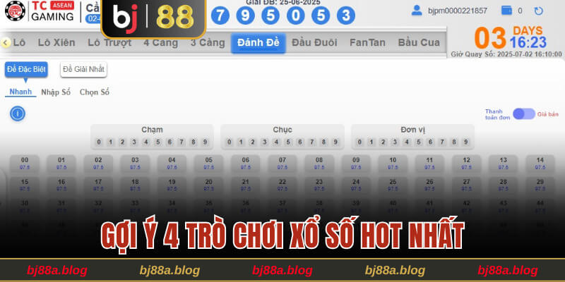 Gợi ý 4 trò chơi xổ số trực tuyến cuốn hút tại nhà cái