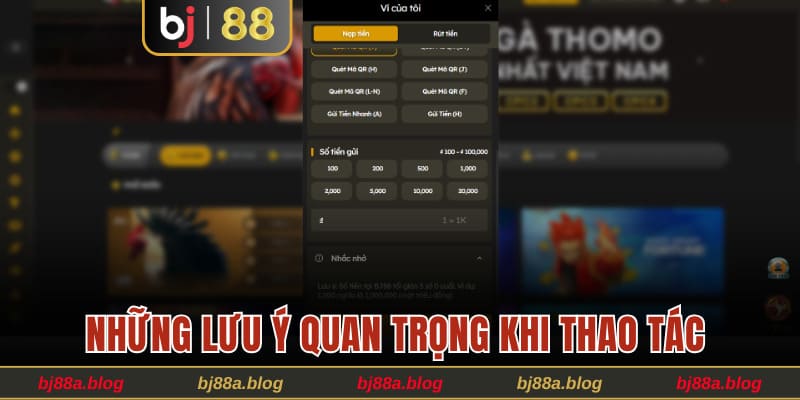 Những lưu ý quan trọng khi thao tác giao dịch