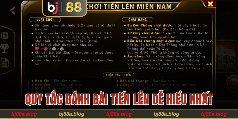 Quy tắc đánh bài tiến lên cơ bản và dễ hiểu nhất